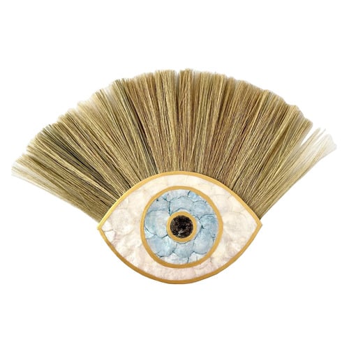Evil-Eye Rayung & Capiz Shell Wall Accent