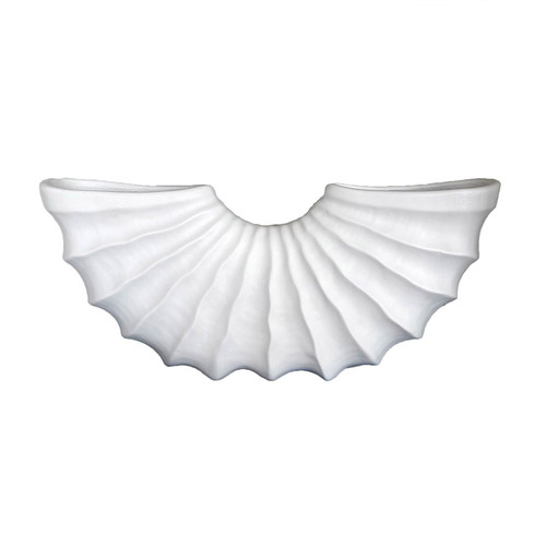 White Scalloped 15cm Vase