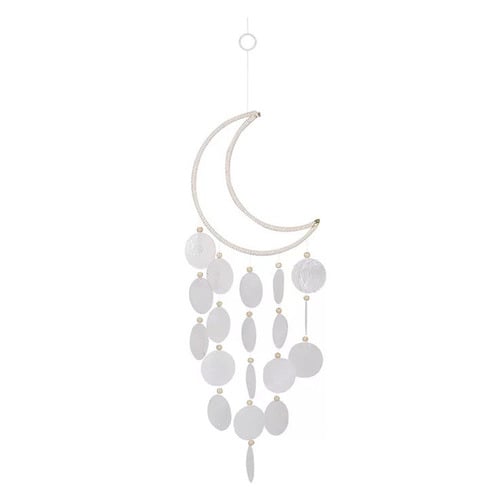 White Rattan & Capiz Shell Wall Accent