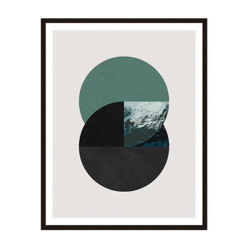 Emerald Dichotomy Framed Wall Art