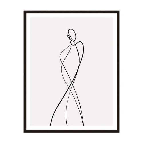 Line Girl 1 Framed Wall Art