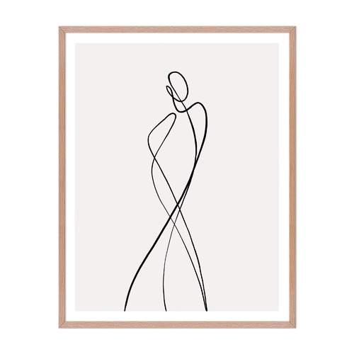 Line Girl 1 Framed Wall Art