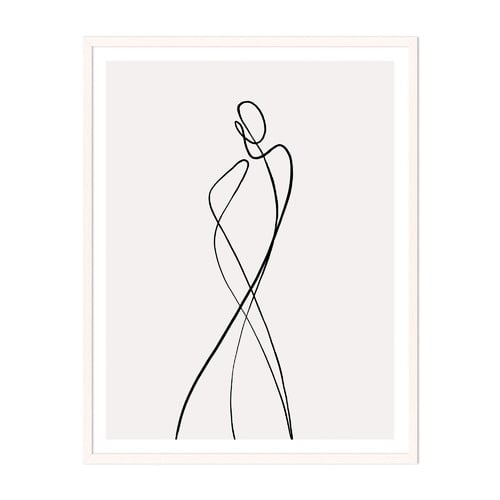 Line Girl 1 Framed Wall Art