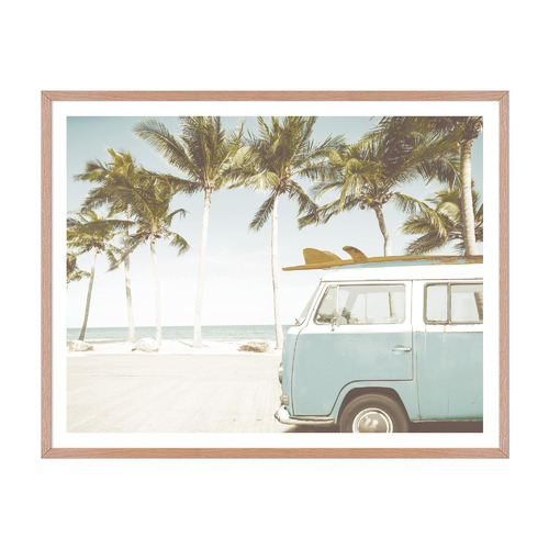 PrinthouseCollective Vintage Surf Framed Printed Wall Art Temple