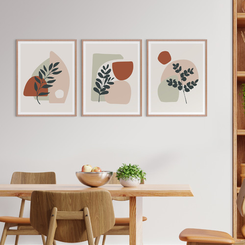 3 Piece Trio Framed Printed Wall Art Set