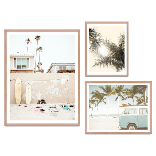 3 Piece Malibu Dreaming Gallery Wall Art Set
