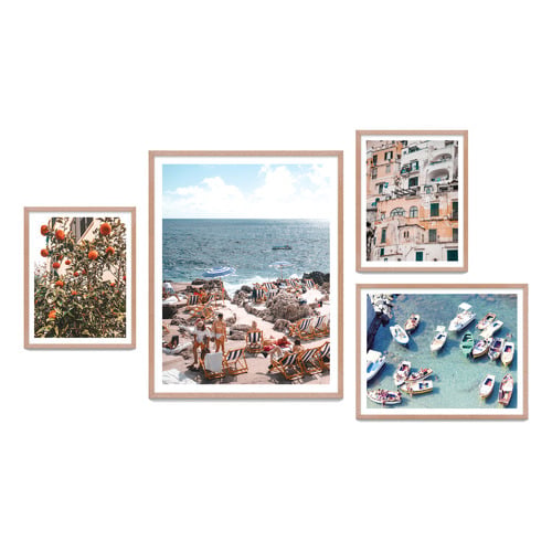 4 Piece Vintage Italia Gallery Wall Art Set