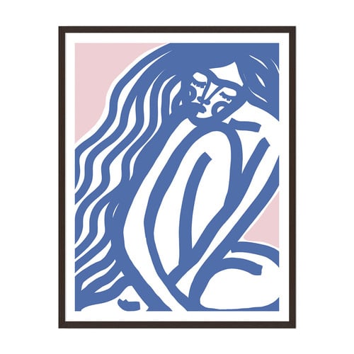 Blue Girl Framed Printed Wall Art