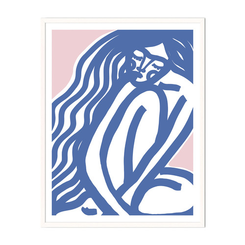 Blue Girl Framed Printed Wall Art