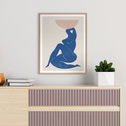 Blue Femme Framed Printed Wall Art