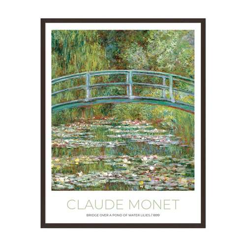 PrinthouseCollective Monet Bridge Framed Paper Print Wall Art | Temple ...