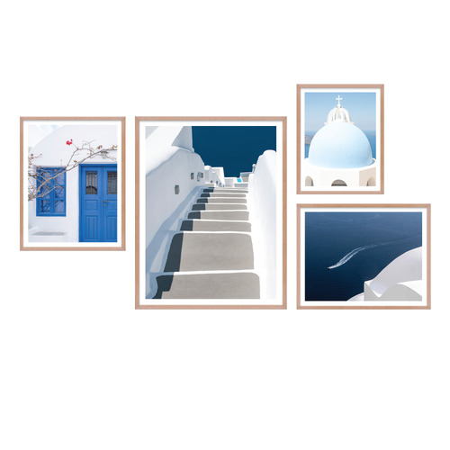 4 Piece Blue Serenity Wall Art Set