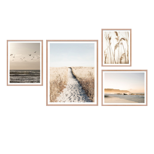 4 Piece Seaside Solace Wall Art Set