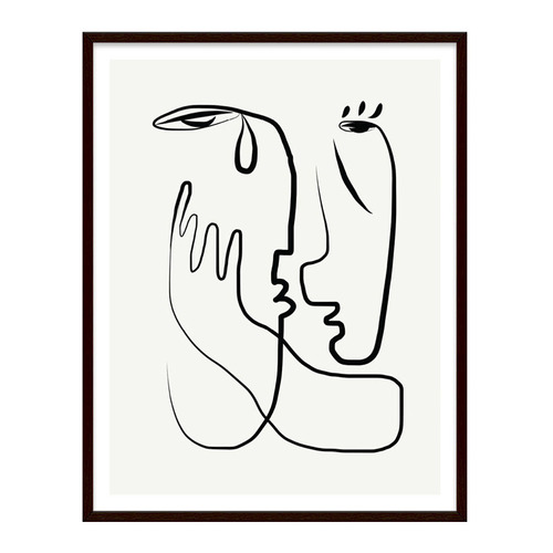 3 Piece Face in Line Wall Art Set