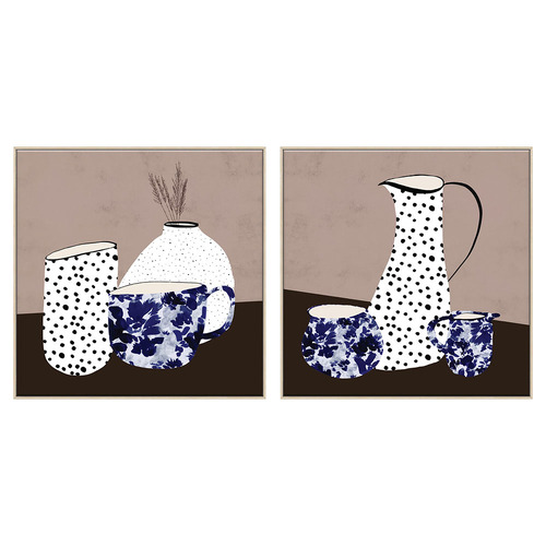 Speckled Stillness Canvas Wall Art Diptych