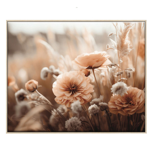 3 Piece Sepia Bloom Canvas Wall Art Set