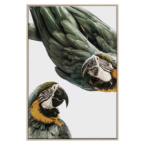 3 Piece Foilage & Feathers Canvas Wall Art Set