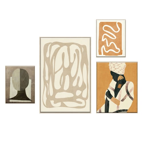 4 Piece Terra Motion Canvas Wall Art Set