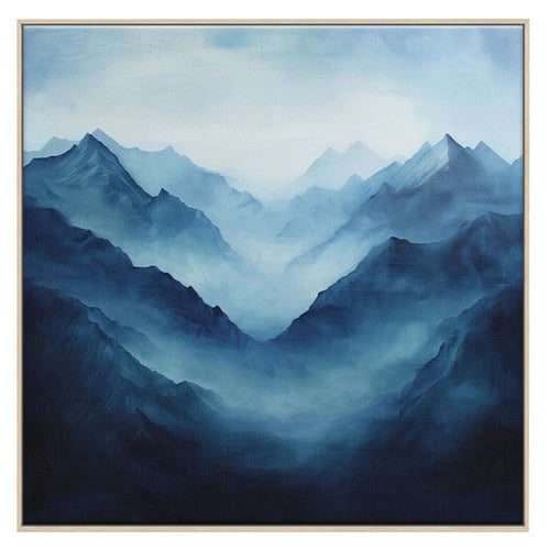 Dawn Peaks Canvas Wall Art Diptych