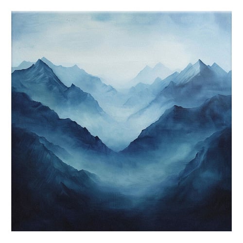 Dawn Peaks Canvas Wall Art Diptych