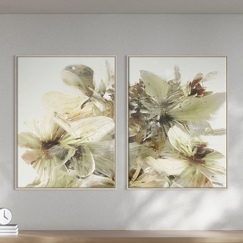 Verdant Blooms Canvas Wall Art Diptych