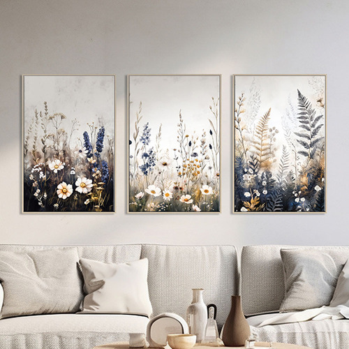 Wild Meadows Canvas Wall Art Triptych