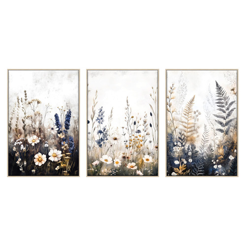 Wild Meadows Canvas Wall Art Triptych