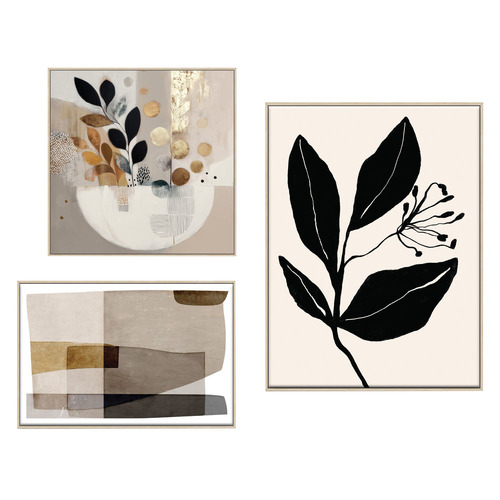 3 Piece Neutral Harmony Canvas Wall Art Set