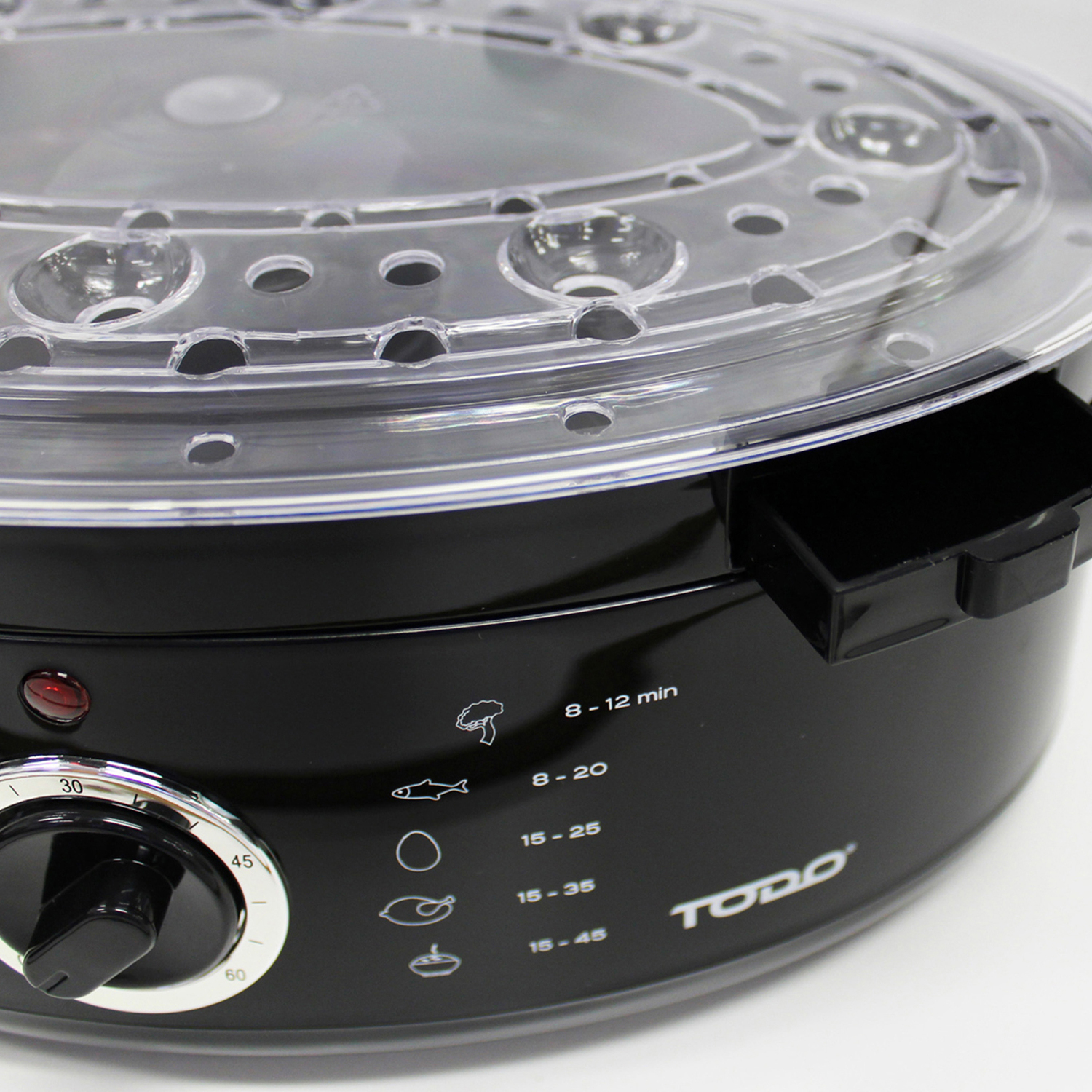 3 piece Tray Black 9L Electric Food Steamer