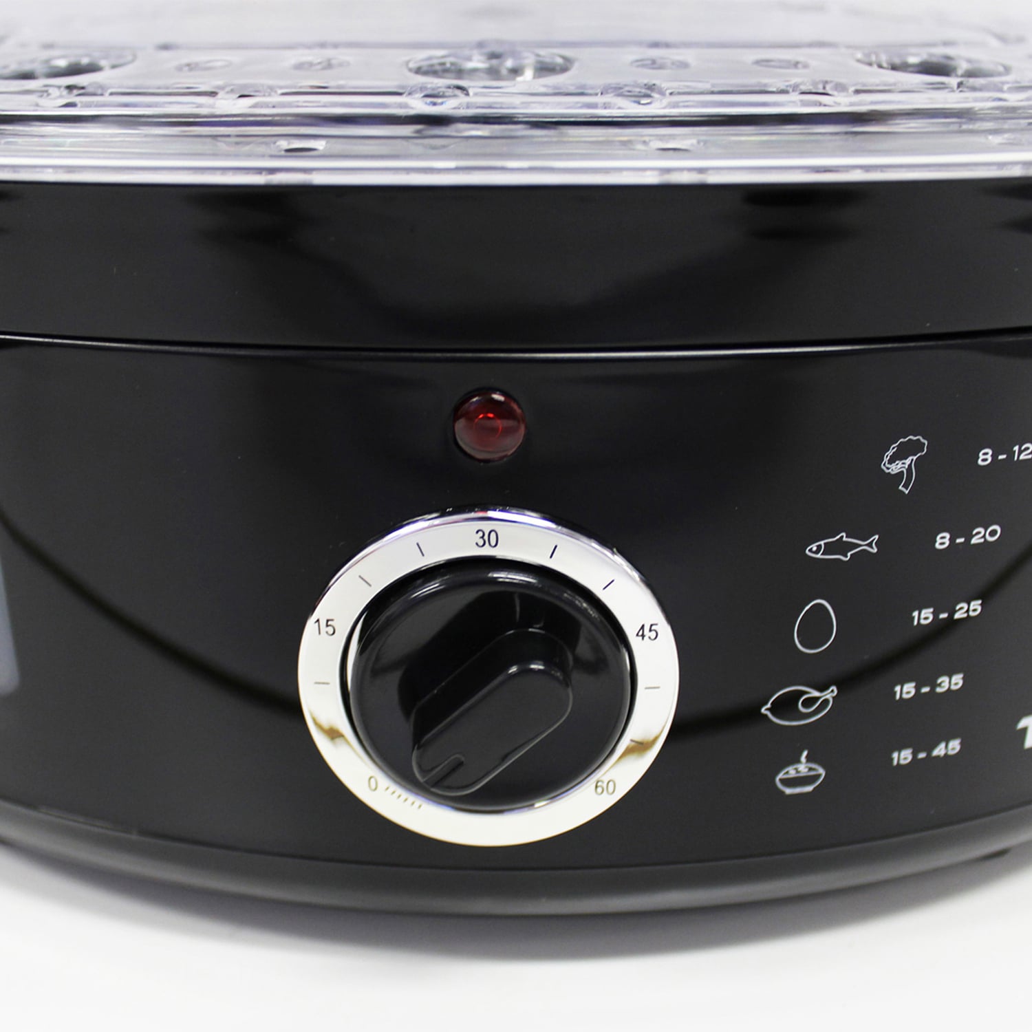 3 piece Tray Black 9L Electric Food Steamer