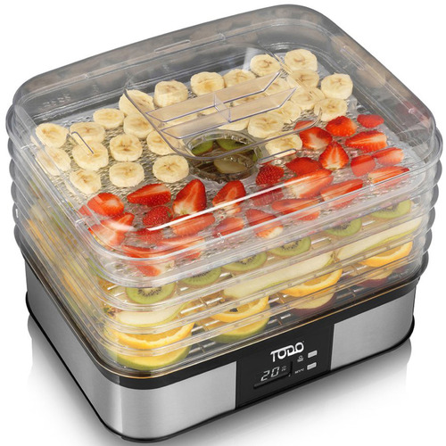 TimeTreasureHome Silver Digital Food Dehydrator | Temple & Webster