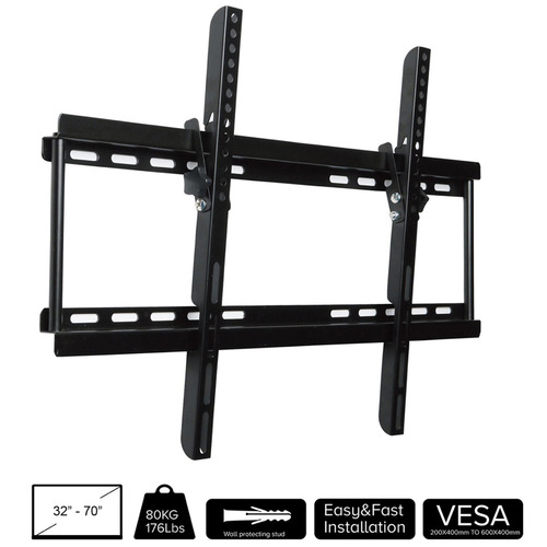 Black Double Arm Wall Mount TV Bracket