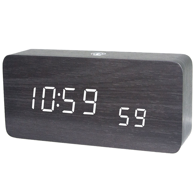 LED Digital Alarm Clock with Humidity & Temperature Display