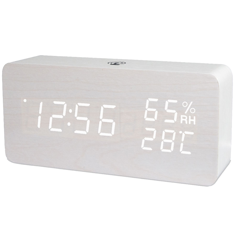 LED Digital Alarm Clock with Humidity & Temperature Display