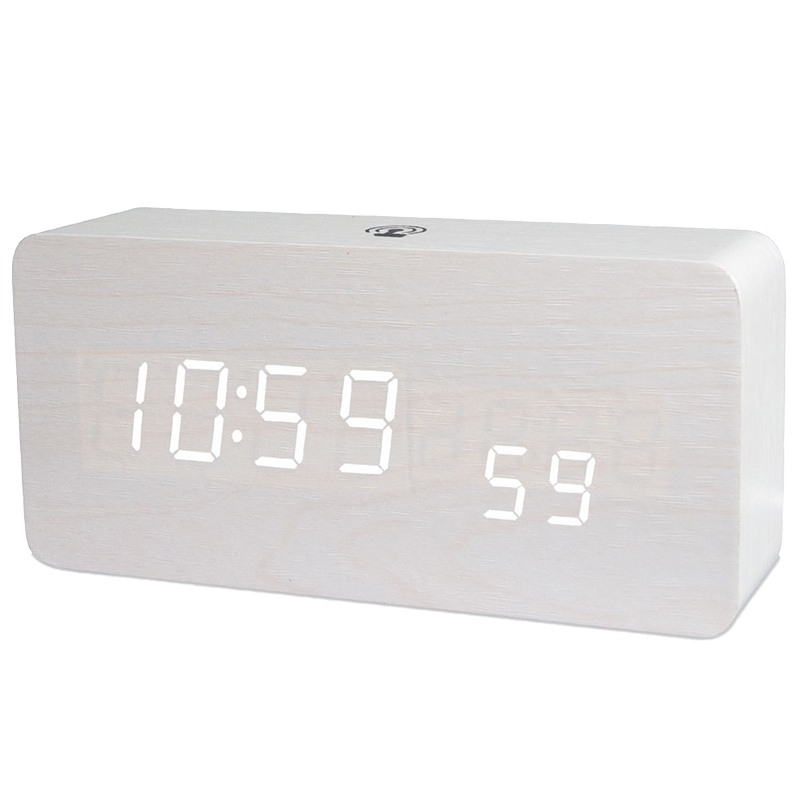 LED Digital Alarm Clock with Humidity & Temperature Display
