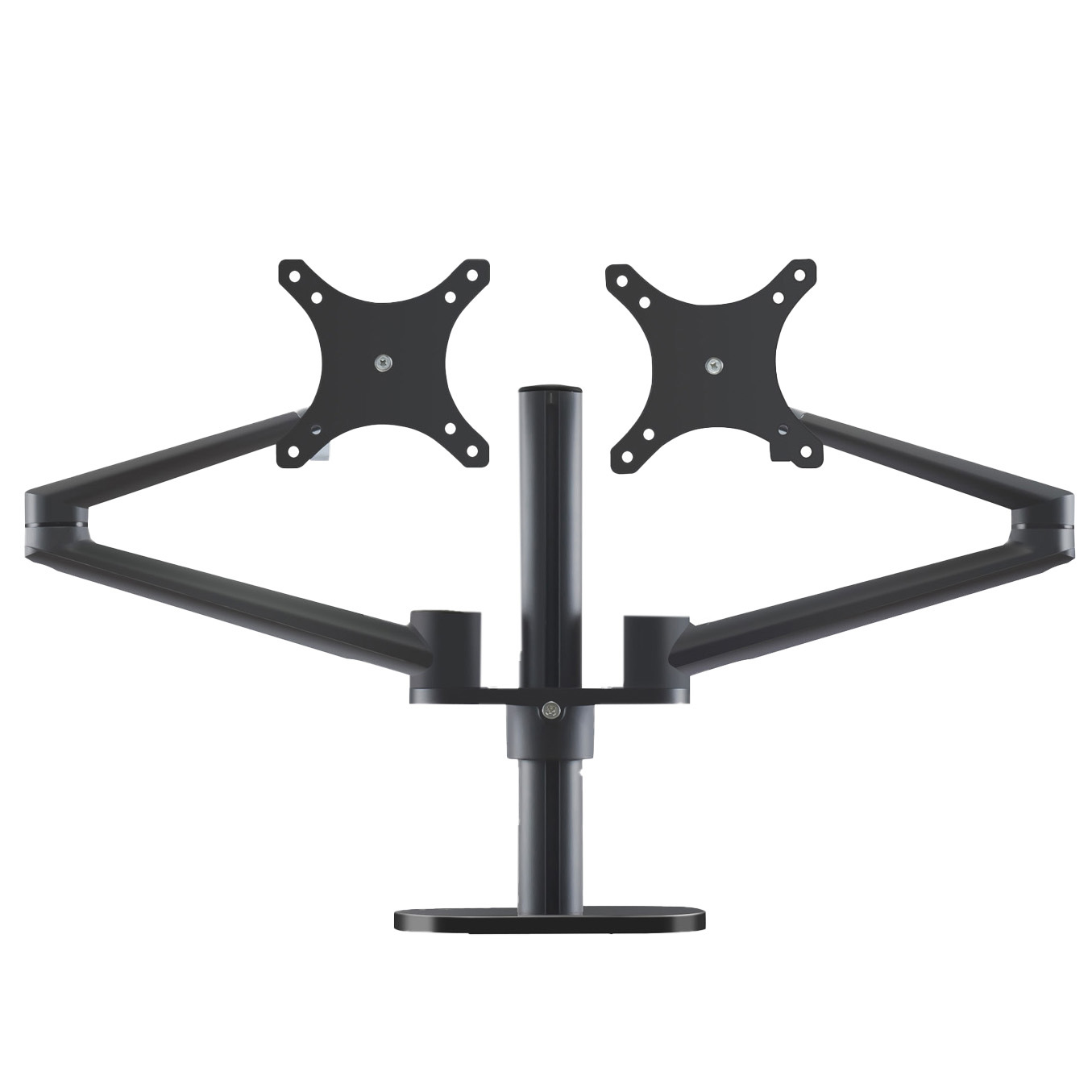 Black Aluminium Dual Monitor Arm
