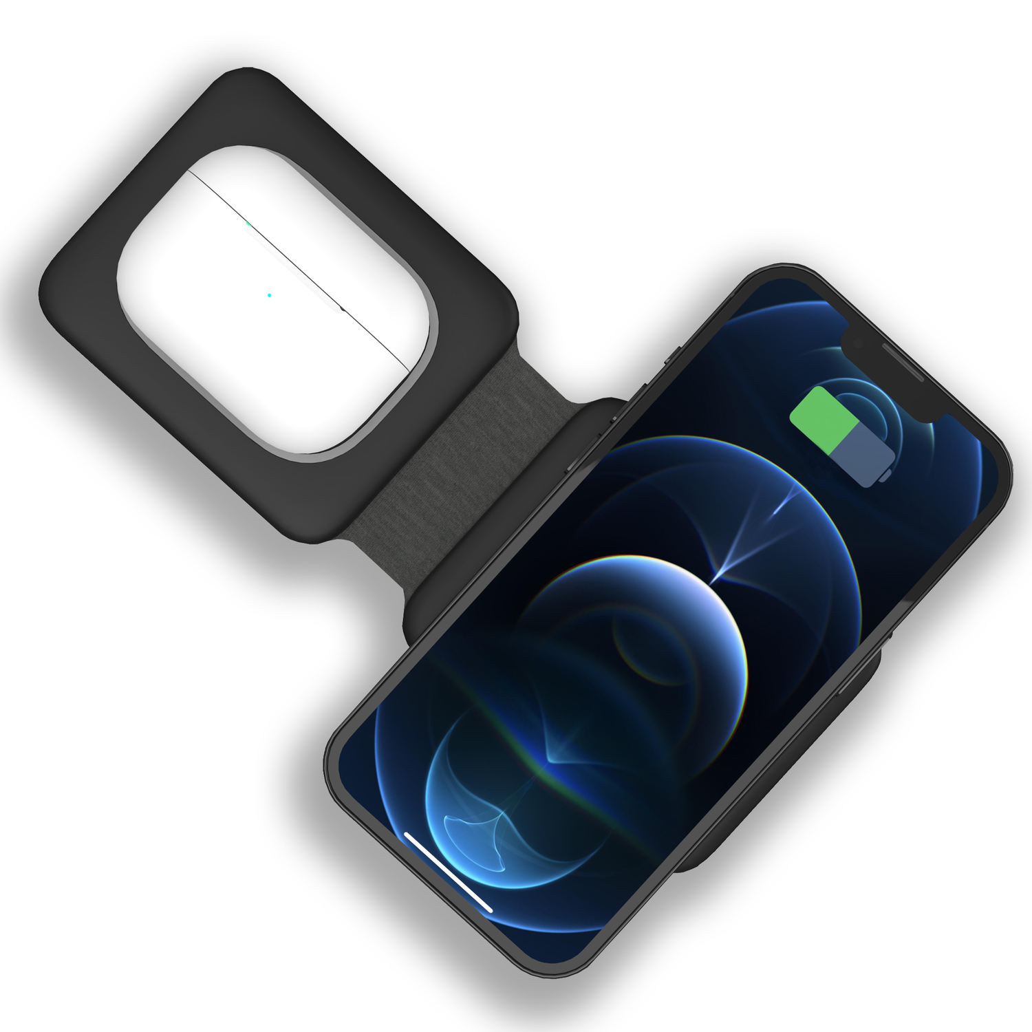 Black 2-in-1 Gadget Wireless Charger