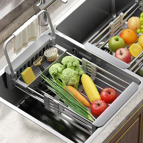 TimeTreasureHome Stainless Steel Sink Drainer Basket Temple