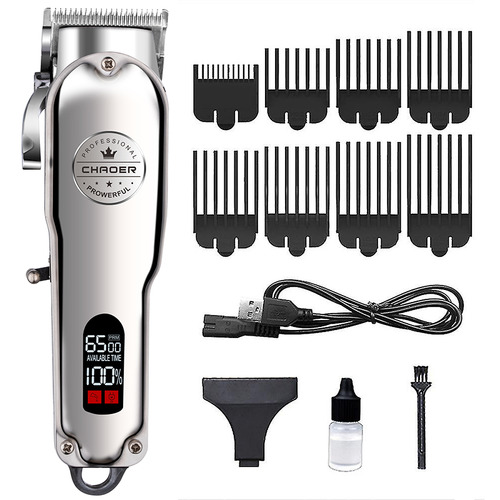 Silver Cordless Hair Clipper Beard Trimmer