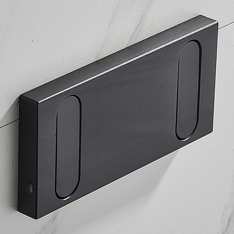 Hugo Black Aluminium Alloy 2 Robe Hook
