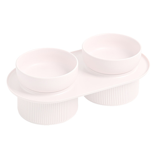 Ceramic Double Bowl Pet Feeder