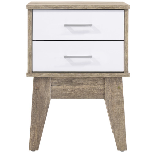 NordicHouse Oak Scandi Wooden Bedside table Temple & ster