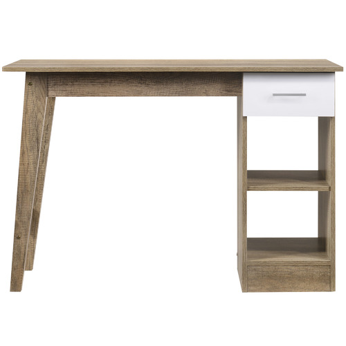 NordicHouse Oak Scandi Wooden Work Desk Temple & ster