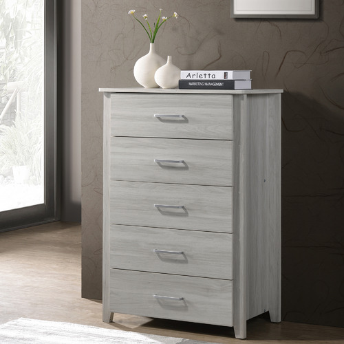 White Wash Chest of Drawers | Rose & Grey