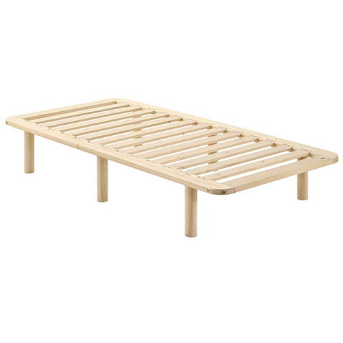 NordicHouse Natural Cali Wooden Bed Base Temple & ster