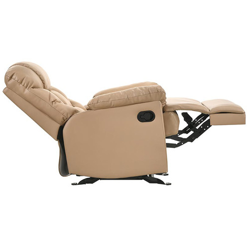 NordicHouse Beige Fabby Faux Leather Recliner Armchair Temple & ster