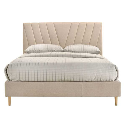 NordicHouse Leafy Upholstered Queen Bed Frame Temple & ster