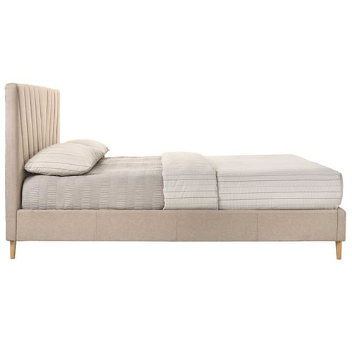 NordicHouse Leafy Upholstered Queen Bed Frame Temple & ster