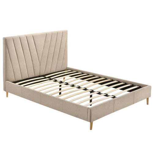 NordicHouse Leafy Upholstered Queen Bed Frame Temple & ster