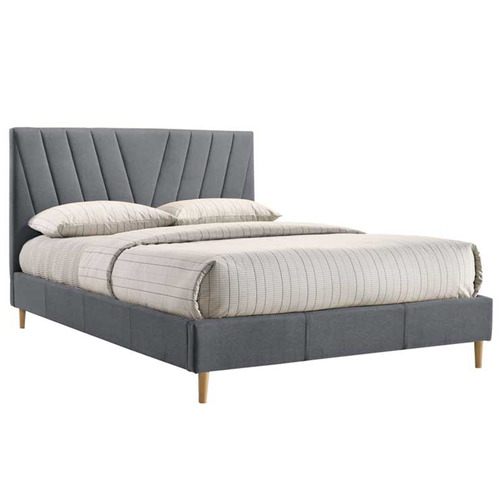 NordicHouse Leafy Upholstered Queen Bed Frame Temple & ster